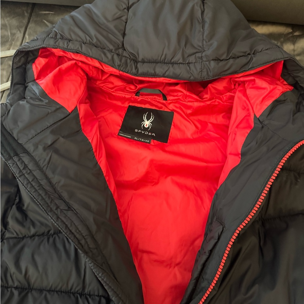 Spyder Black Jacket with Red Lining
